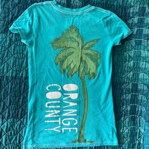 Hollister Surf Orange County Palm Tree T-shirt- Size Small